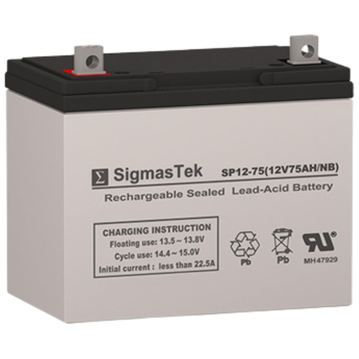 SigmasTek Power Sonic PS-12750, Universal Power UB12750 (45821), Pride PHc 10, PHc 1 Compatible SLA Battery, 12V 75Ah NB